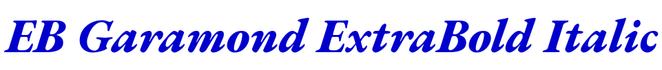EB Garamond ExtraBold Italic fuente